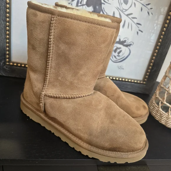 Ugg Australia Brown Suede Shearling Boots